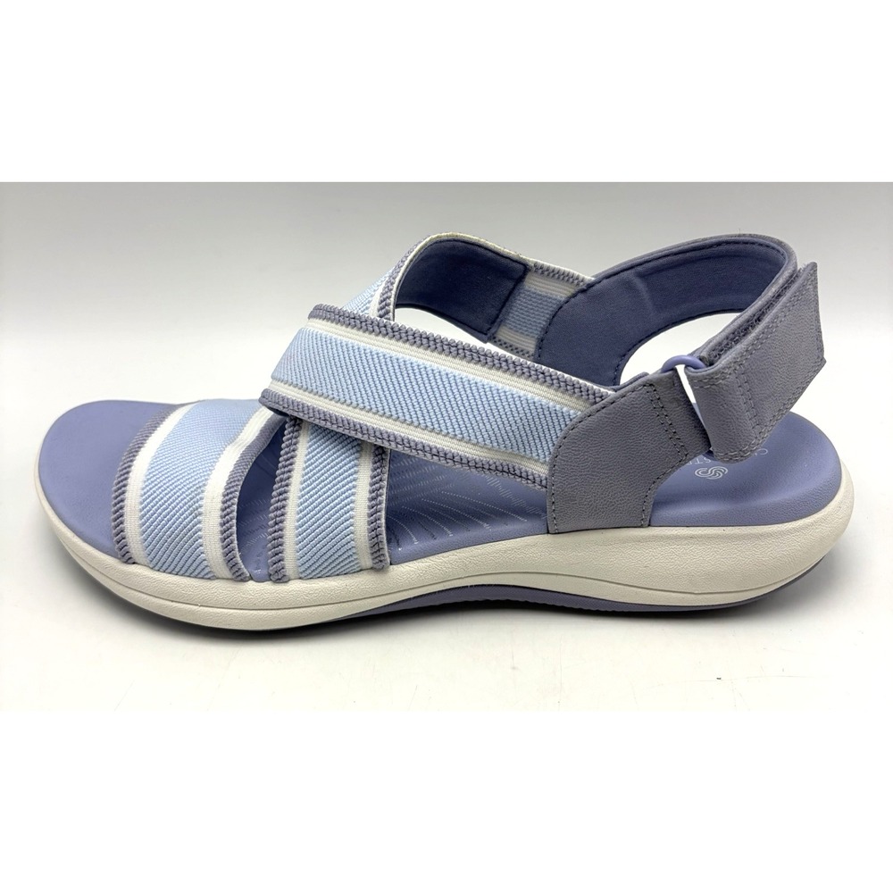 Clarks Cloudsteppers Mira Lily Womens 10 Sandal Lavender Purple Comfort Stretchy